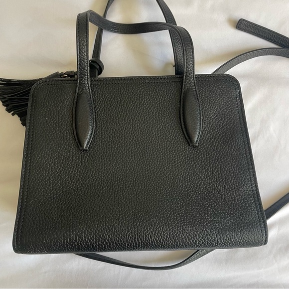 Kate Spade Rowe Small Zip Satchel Purse Crossbody Bag Pebbled Leather Classic - Picture 6 of 14